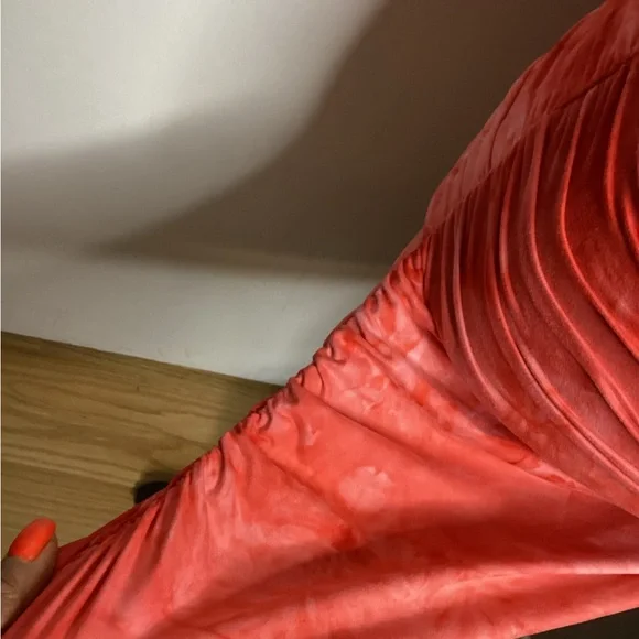 Tie-Dye Halter Mini Dress in Coral M - Picture 14 of 16